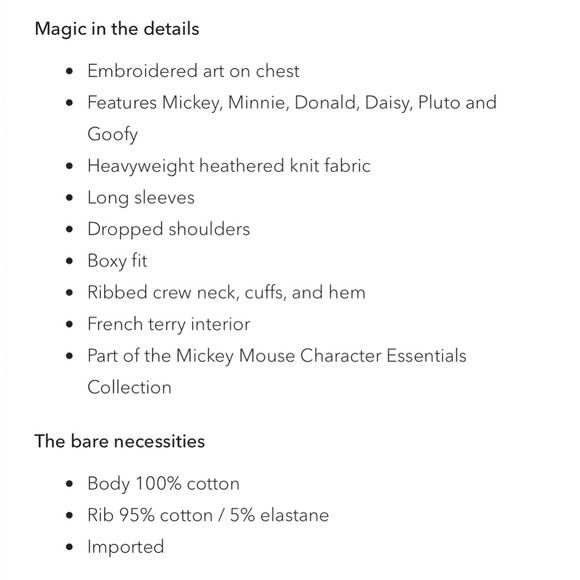 Disney Store embroidered grey pullover sweater | Sz 3X - Picture 8 of 8